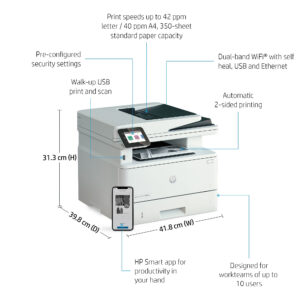 HP LaserJet Pro MFP 4101fdw Wireless Printer (2Z619F) - Image 4